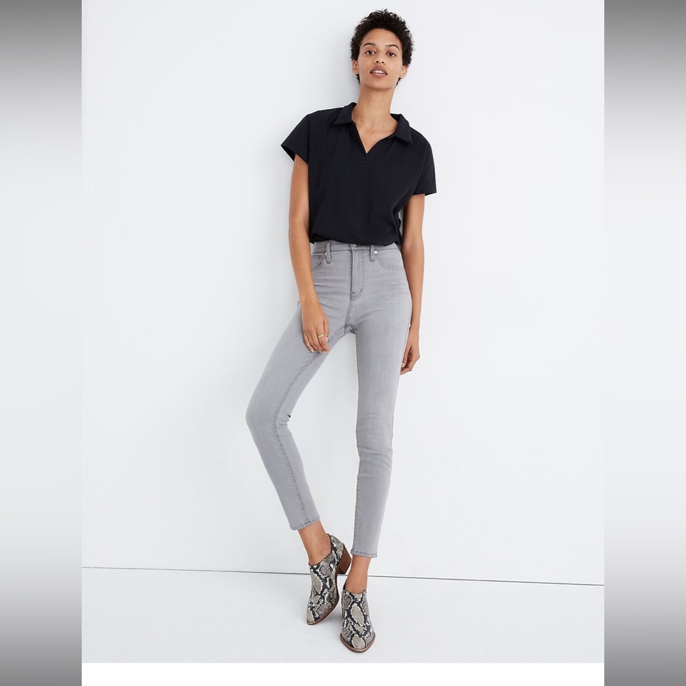 Madewell Skinny Hi-Rise Crop Salem Wash Grey 30/10
